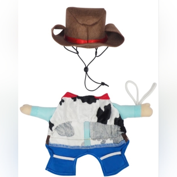 NEW Cowboy Costume Pet Size Medium Dog & Cat (20-50 lbs) Halloween Vibrant Life - Picture 5 of 9
